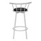 Monarch Specialties Bar Stool, Set Of 2, Swivel, Bar Height, Grey Metal, Black Leather Look, Contemporary, Modern I 2399 - alternate 3